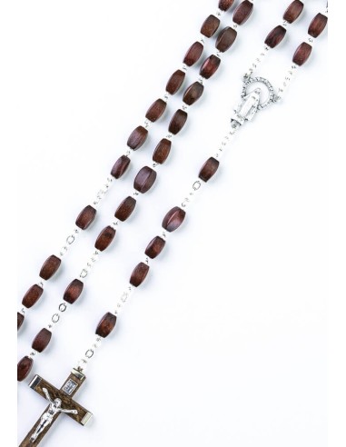 Dark wood faceted Rosary