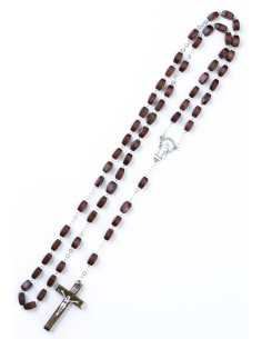 Dark wood faceted Rosary