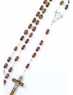 Wood faceted Rosary Wood faceted Rosary