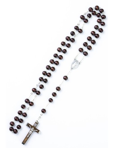 Dark wood beads Rosary