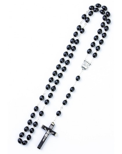 Black wood Rosary