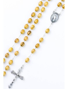 Ulive wood Rosary with metal Crucifix Ulive wood Rosary with metal Crucifix
