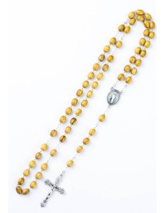 Ulive wood Rosary with metal Crucifix Ulive wood Rosary with metal Crucifix