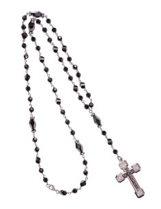 Black Swarovski Silver Necklace Black Swarovski Silver Necklace