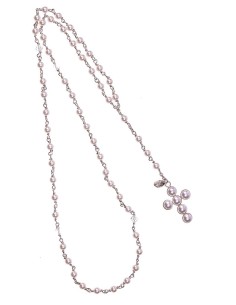 Circle Pearls Crucifix - Pearls and Swarovski Neclace Circle Pearls Crucifix - Pearls and Swarovski Neclace