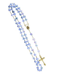 Sky Blue Murano Glass Rosary 6mm Gold Plated Sky Blue Murano Glass Rosary 6mm Gold Plated