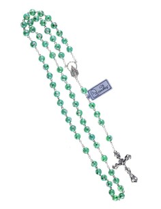 Green Murano Glass Rosary 6mm