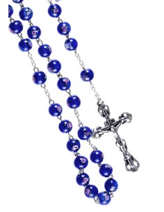 Deep Blue Murano Glass Rosary 6mm Deep Blue Murano Glass Rosary 6mm