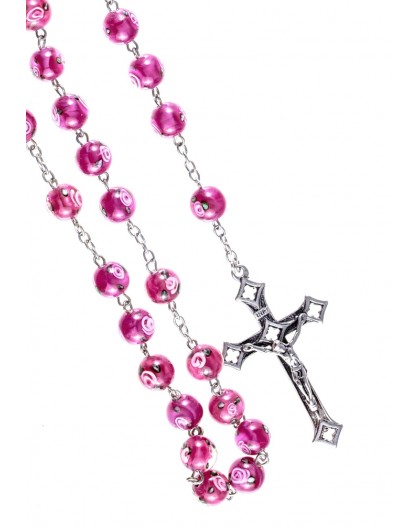 Rose Murano Glass Rosary