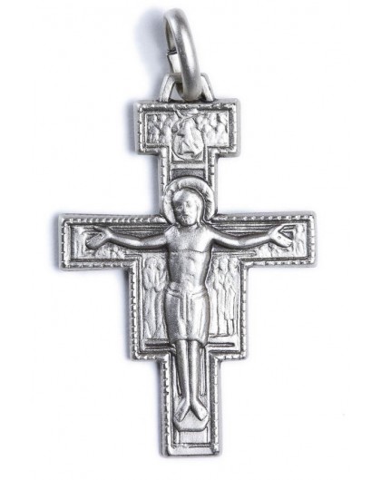 Saint Damiano Crucifix de Assisi Argent Sterling 925-NOUVEAU 