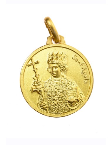 Gold Plated St. Agatha Medal