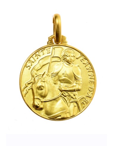 Gold Plated St. Joan of Arc Medal