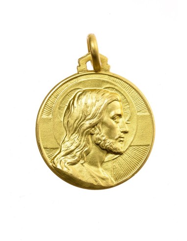 Gold Plated Head of Christ Medal