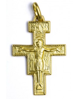 St. Damiano Crucifix gold plated