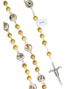 Via Crucis Ulive wood Rosary