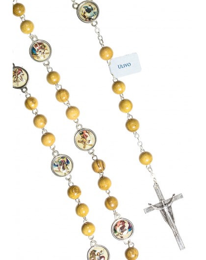 Via Crucis Ulive wood Rosary