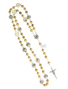 Via Crucis Ulive wood Rosary