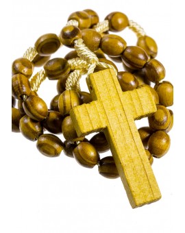 Pine wood light rope Rosary