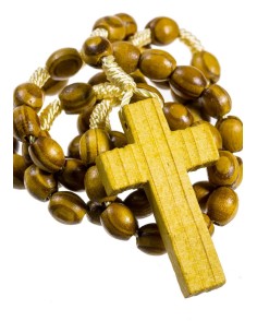 Pine wood light rope Rosary