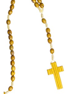 Pine wood light rope Rosary