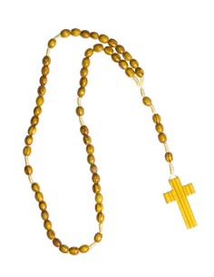 Pine wood light rope Rosary