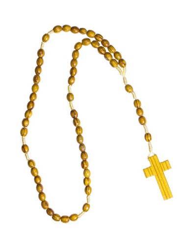 Pine wood light rope Rosary