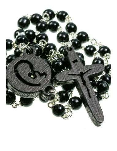 The Shape - wooden Rosary - Black