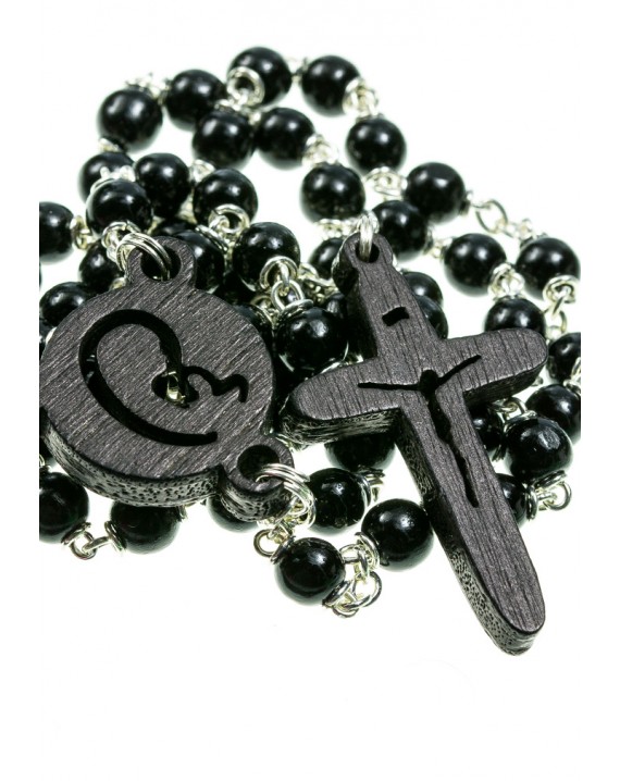The Shape - wooden Rosary - Black