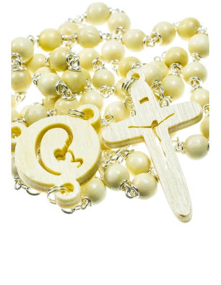 The Shape - wooden Rosary - White