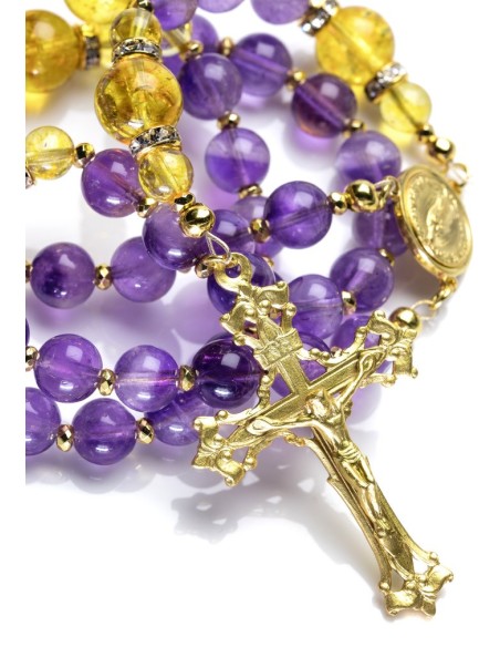 Lavender Amethyst, Cytrine Gold Quartz, strass rings, Sterling Silver Gold Plated Lavender Amethyst, Cytrine Gold Quartz, strass rings, Sterling Silver Gold Plated