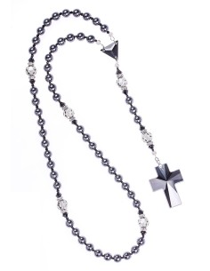 Swarovski Jet Black beads and Crucifix, Hematite and Black Crystals. Swarovski Jet Black beads and Crucifix, Hematite and Black Crystals.