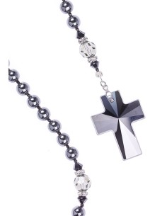 Swarovski Jet Black beads and Crucifix, Hematite and Black Crystals. Swarovski Jet Black beads and Crucifix, Hematite and Black Crystals.