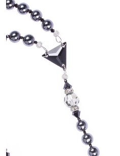 Swarovski Jet Black beads and Crucifix, Hematite and Black Crystals. Swarovski Jet Black beads and Crucifix, Hematite and Black Crystals.