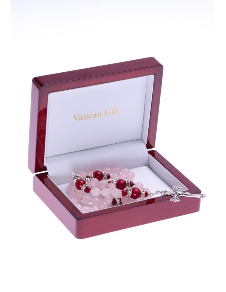 Deep Scarlet Red an Pink Rosary Deep Scarlet Red an Pink Rosary