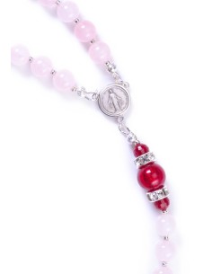 Deep Scarlet Red an Pink Rosary