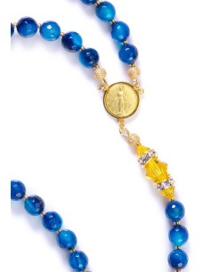 Sunflower and Capri Blue Rosary