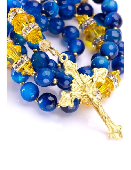 Sunflower and Capri Blue Rosary Sunflower and Capri Blue Rosary
