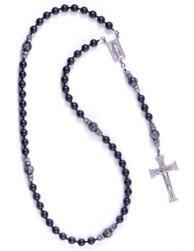 Eagle Eye Total Black matte Onyx Rosary | Vatican Gift