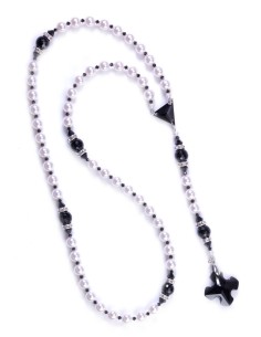 Swarovski Black and Pure White Rosary