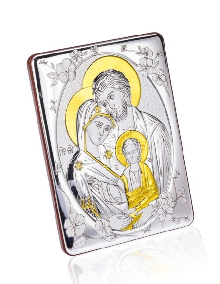 Bilaminate Silver Holy Family