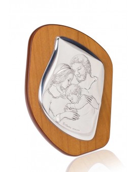 Nativity Silver Icon plaque on precious wood.