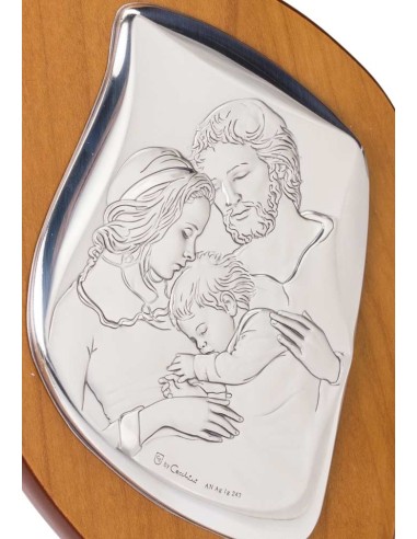 Nativity Silver Icon plaque on precious wood.