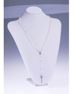 Gray Cultured Pearls Rosary - Sterling Silver Gray Cultured Pearls Rosary - Sterling Silver