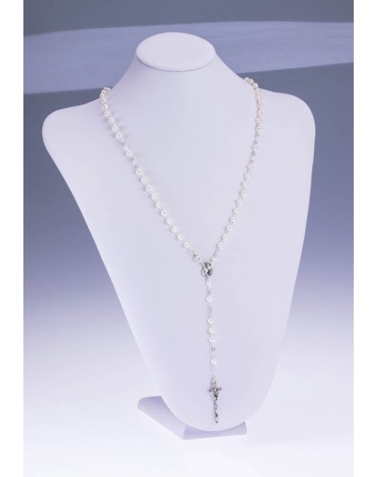Gray Cultured Pearls Rosary - Sterling Silver