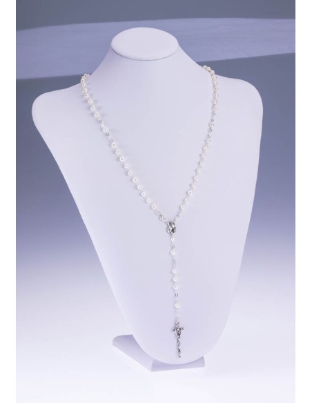 Gray Cultured Pearls Rosary - Sterling Silver