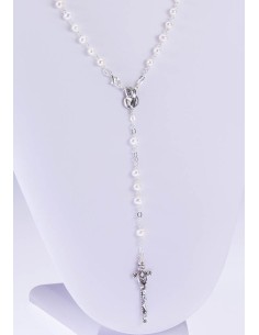 Gray Cultured Pearls Rosary - Sterling Silver Gray Cultured Pearls Rosary - Sterling Silver