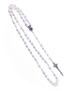 Gray Cultured Pearls Rosary - Sterling Silver Gray Cultured Pearls Rosary - Sterling Silver