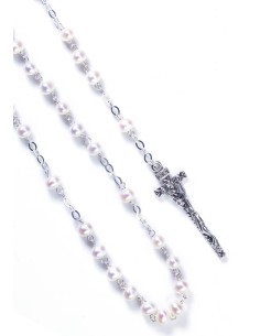 Gray Cultured Pearls Rosary - Sterling Silver Gray Cultured Pearls Rosary - Sterling Silver