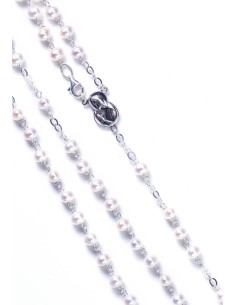 Gray Cultured Pearls Rosary - Sterling Silver Gray Cultured Pearls Rosary - Sterling Silver