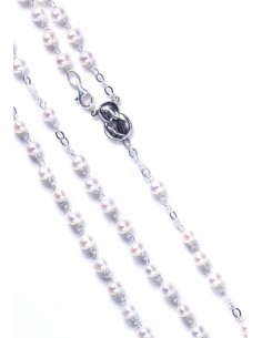 Gray Cultured Pearls Rosary - Sterling Silver